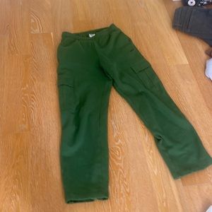 Aritzia green cargo sweatpants